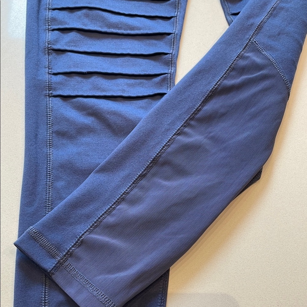 Puma Moto Mesh Leggings, Slate Blue Size L - Picture 12 of 13